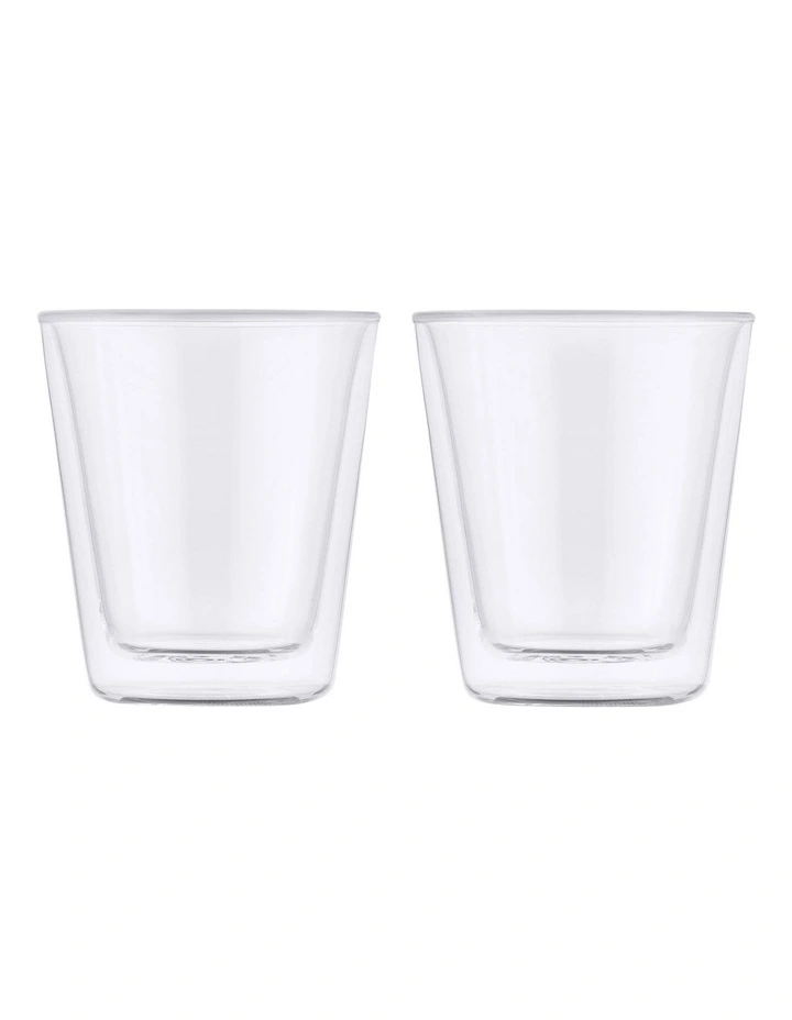 Blend Double Wall Conical Cup Gift Boxed Set of 2 200ml in Clear