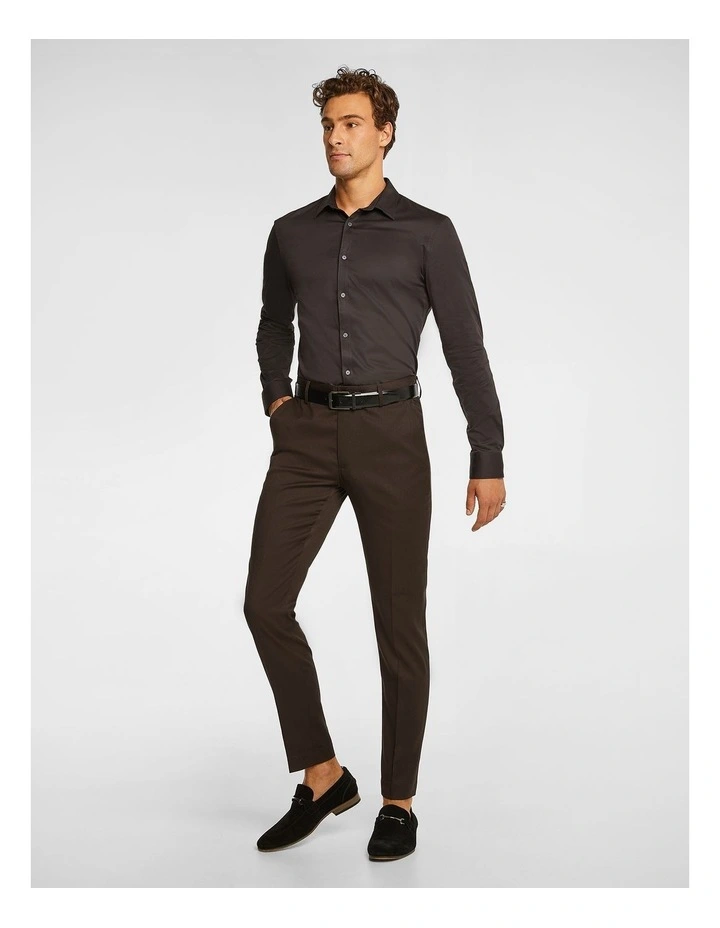 Shelby Skinny Dress Pant in Chocolate