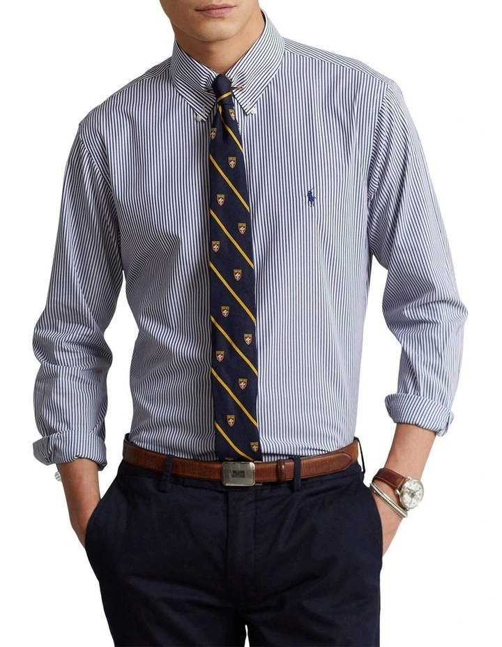 Classic Fit Poplin Shirt in Navy