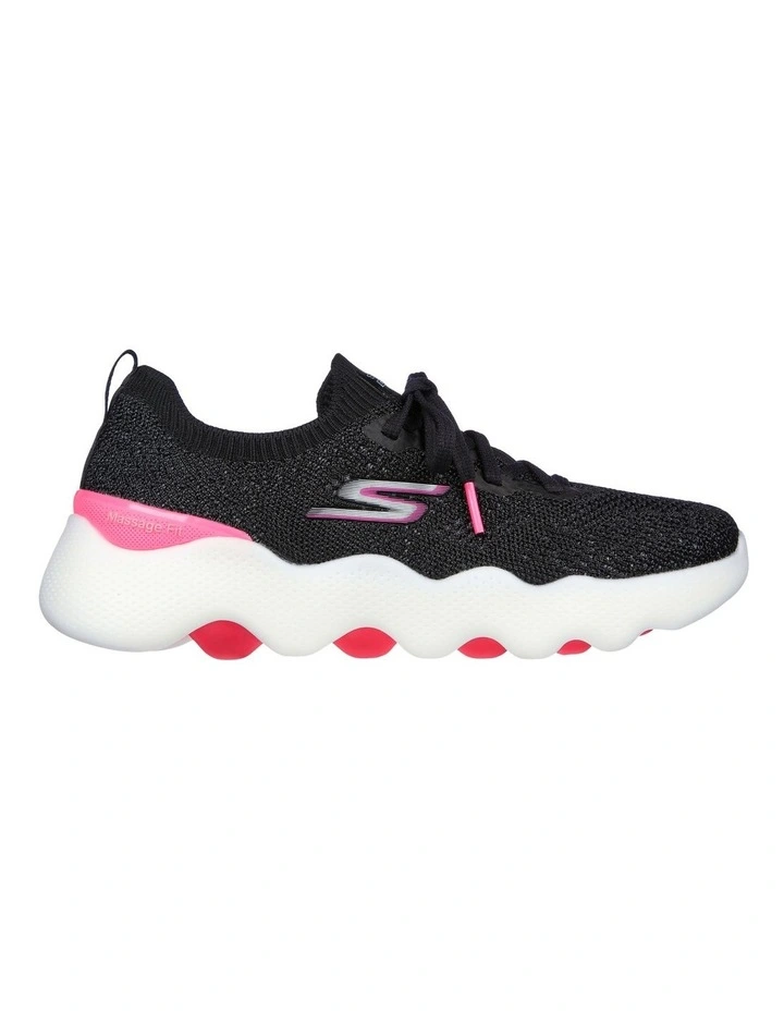 Go Walk Massage Fit Shoes in Black
