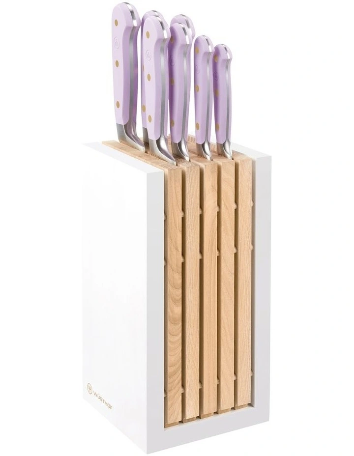 Classic Knife Block Set 8 Piece in Purple
