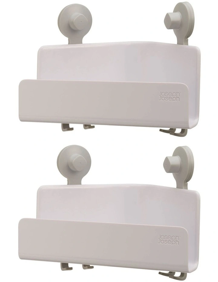 EasyStore Corner Shower Caddy 2-pack (No Mirror) White