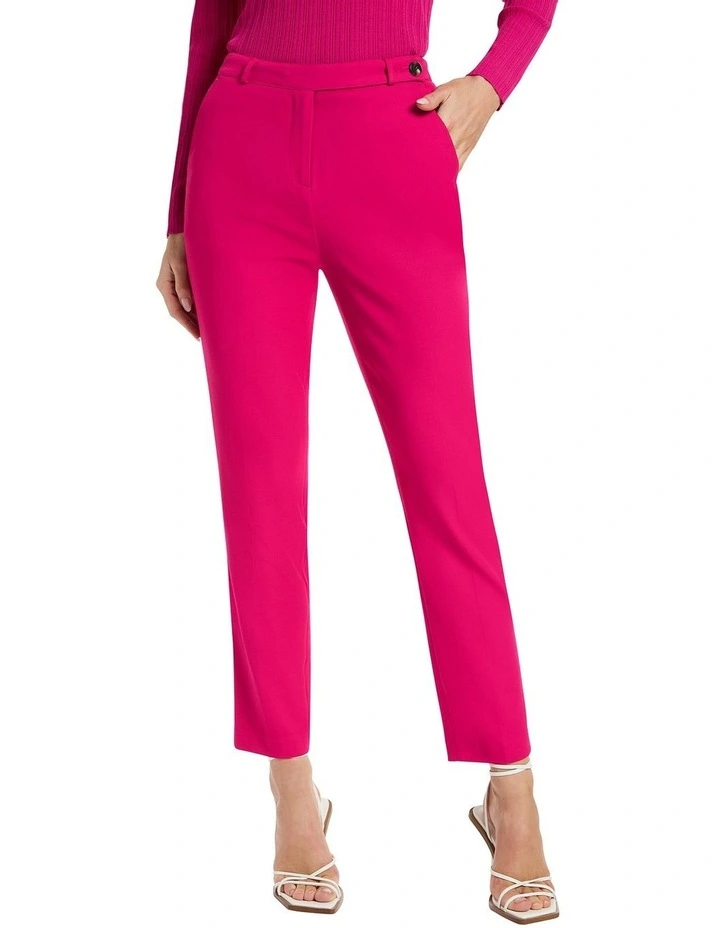 Raina Straight Leg Pant in Berry Pink