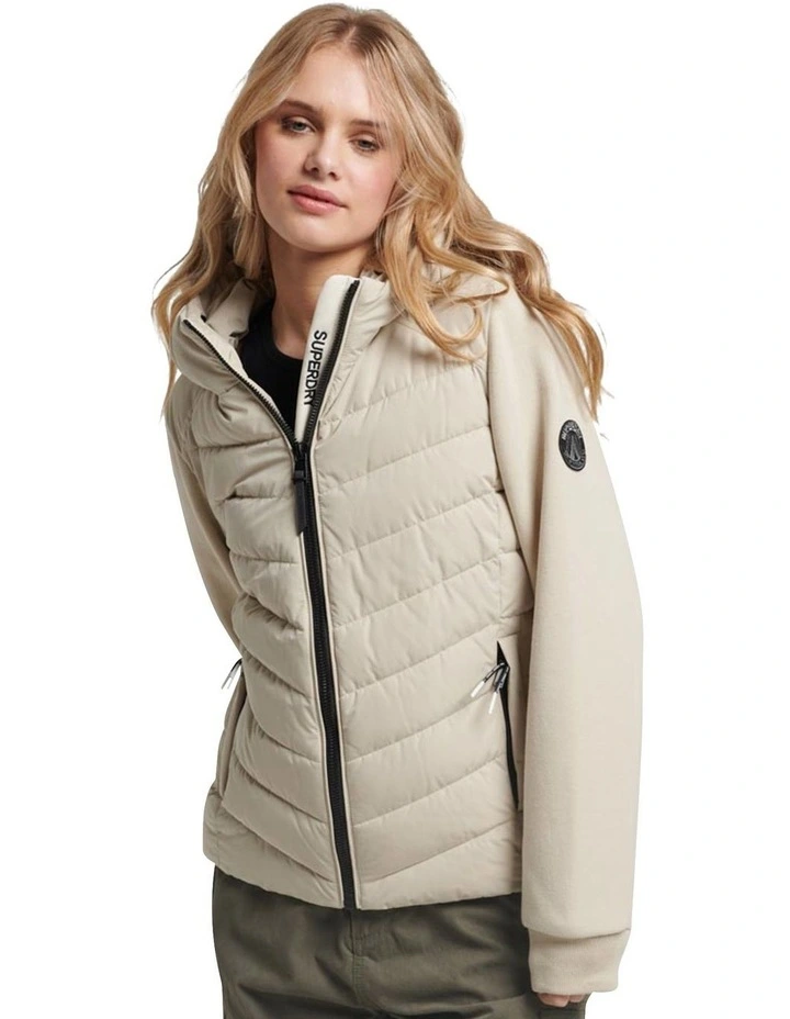 Hood Storm Hybrid Padded jacket in Pelican Beige