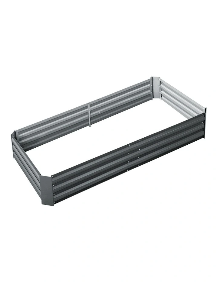 Garden Bed Planter Box 180x90cm in Aluminium Grey