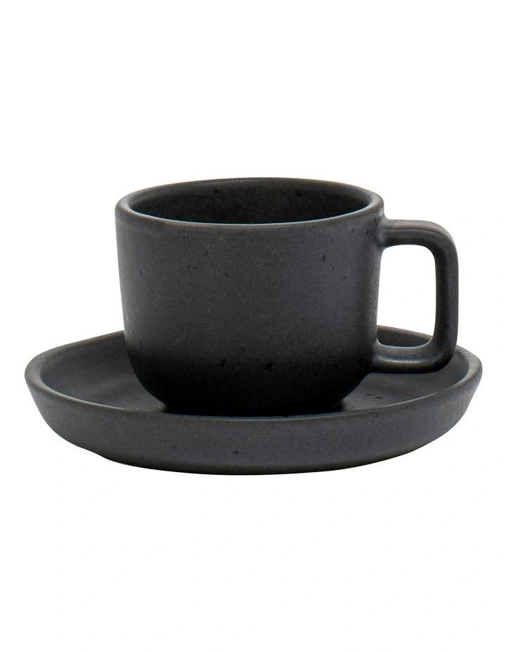 Industry Espresso Cup Saucer in Black
