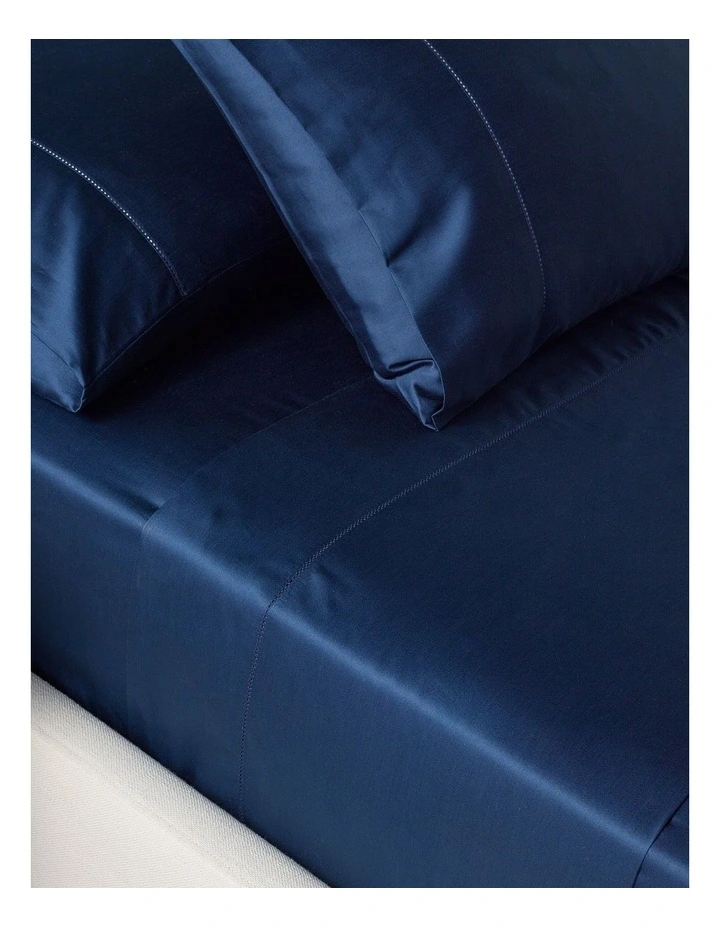 Diana 400TC Egyptian Cotton Sateen Sheet Set in Navy