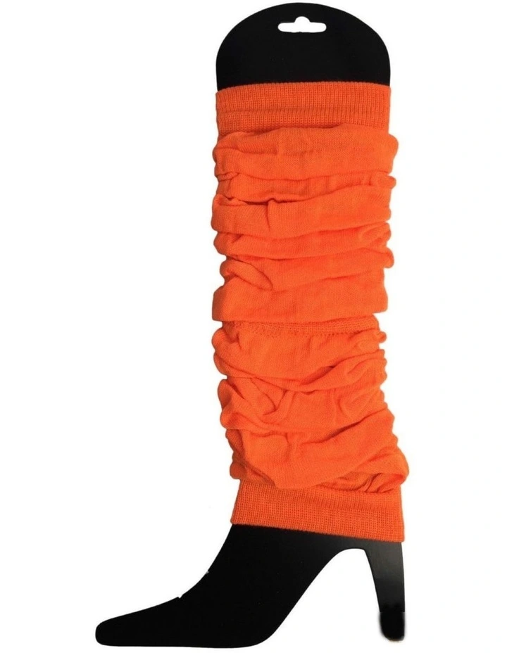 Knitted Leg Warmers 6 Pack in Orange