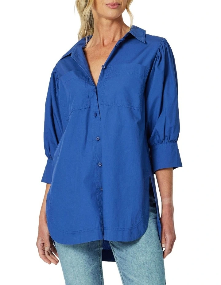 Alexis Poplin Shirt in Blue
