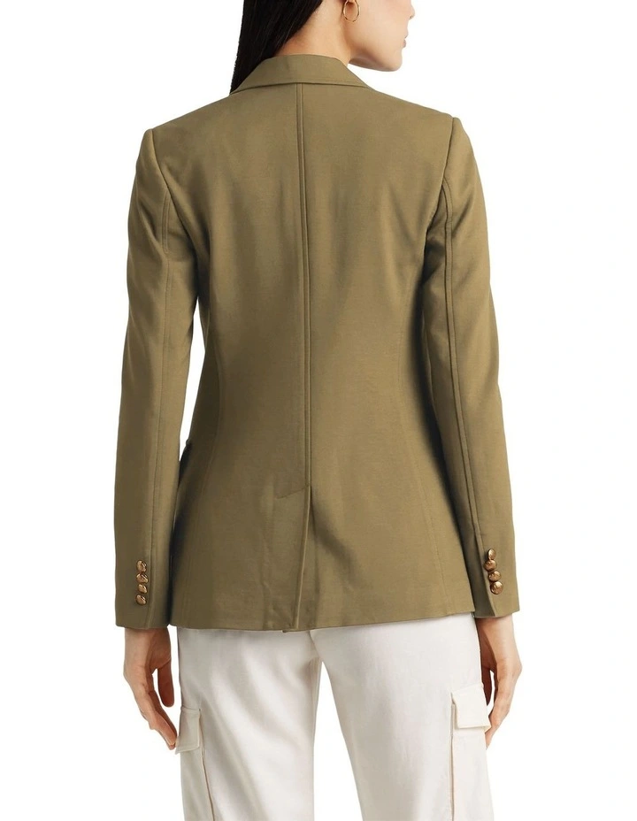 Crest-Patch Ponte Blazer in Green