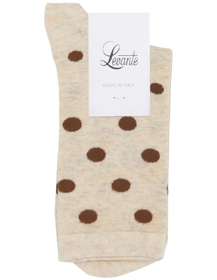 Gigi Spot Crew Sock in Sand