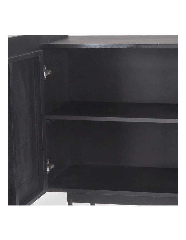 Shanti Tall Sideboard 120cm in Black