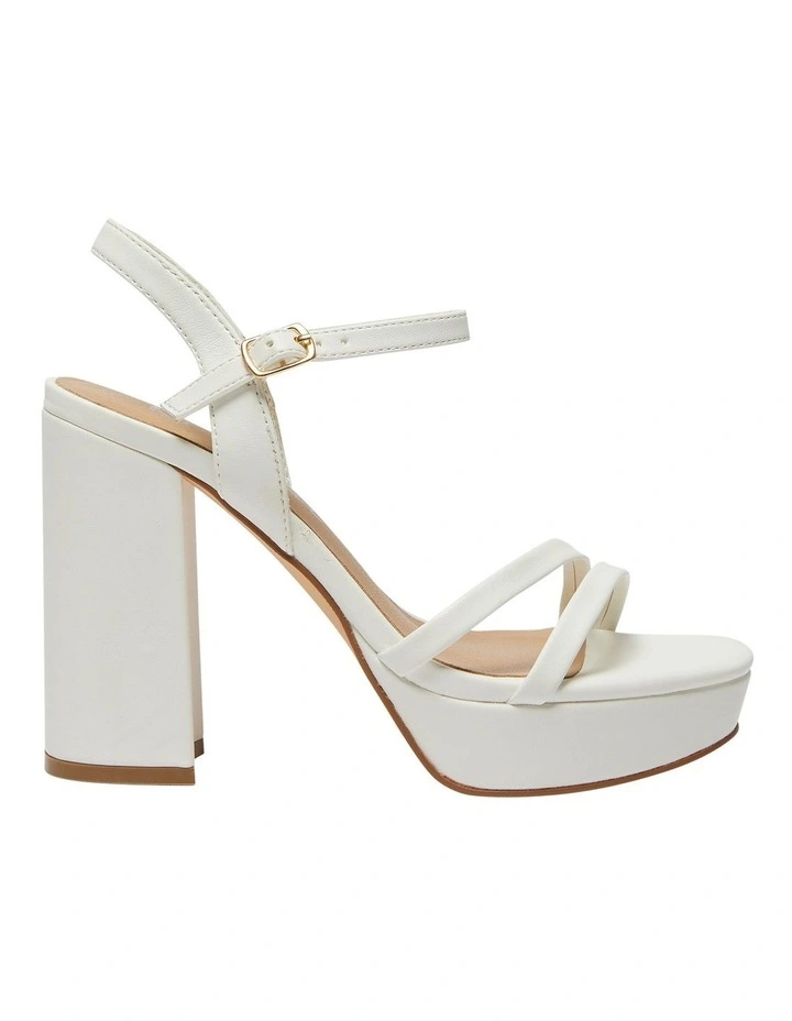 Lulu Sandals in White Smooth