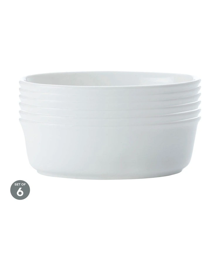 White Basics Pie Dish Oval 18cm Set of 6