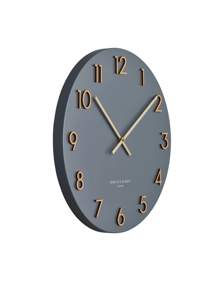 Katelyn Charcoal Grey 40Cm Metal Wall Clock