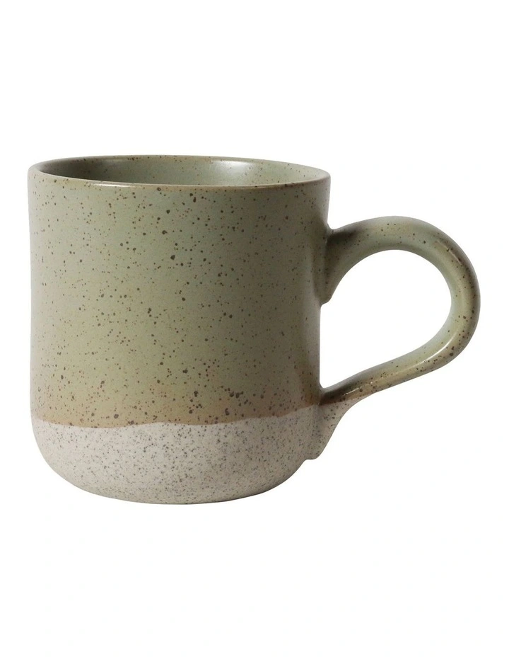 Solace Clay Mug With Reactive Glaze 350ml in Olive Speckle