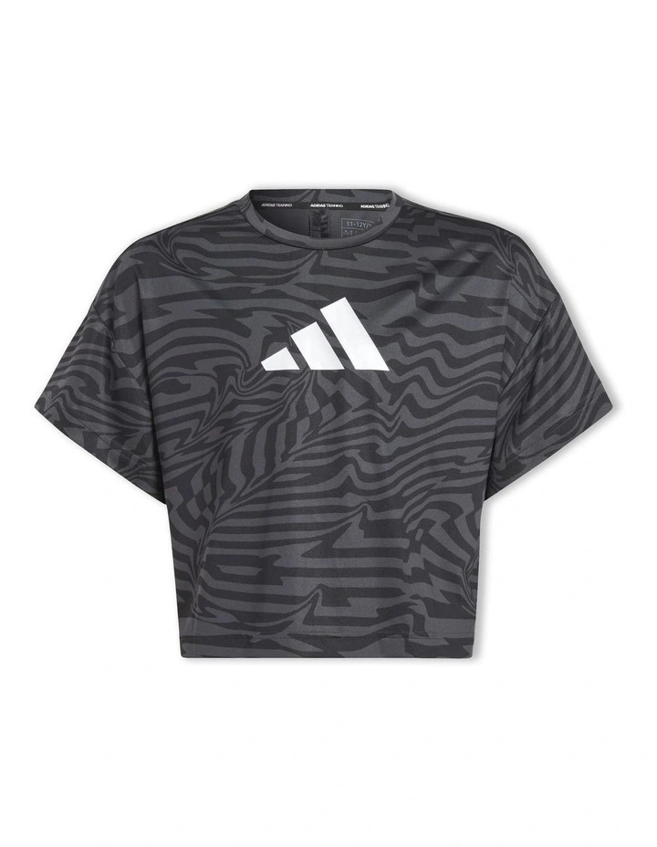 Aeroready Print T-shirt in Carbon/Black/White