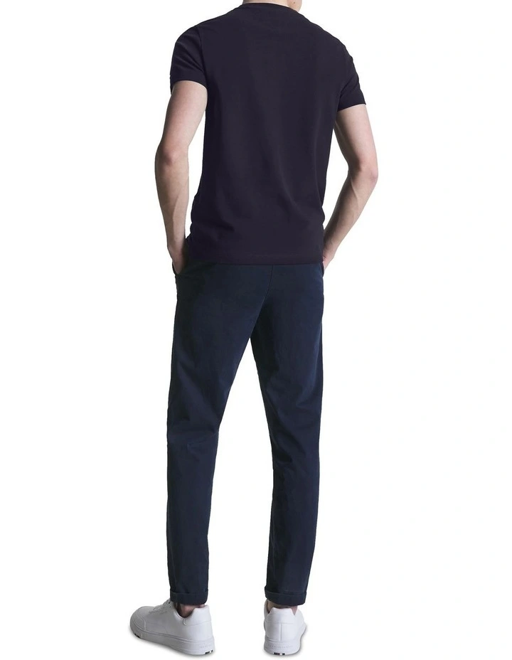 Logo Slim Fit Pique T-shirt in Desert Sky