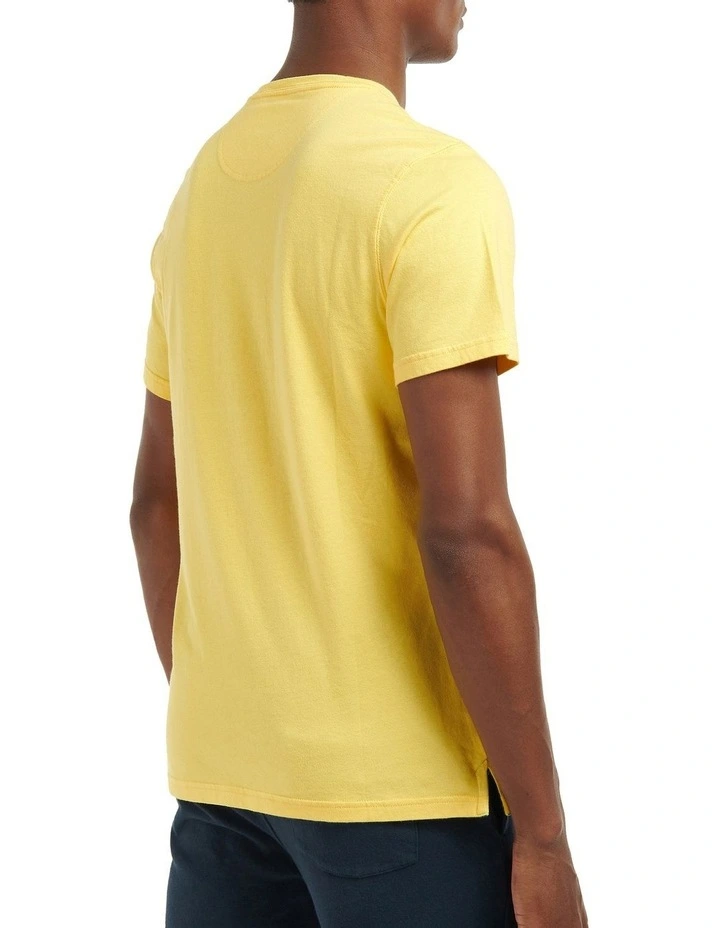 Barbour Emblem Tee in Sunbleached Yellow