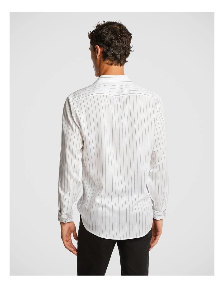 Styler Pinstripe Shirt in White