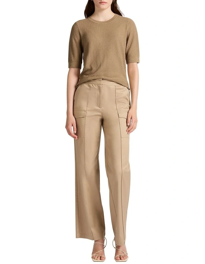 Shimmer Holiday Knit Top in Twine