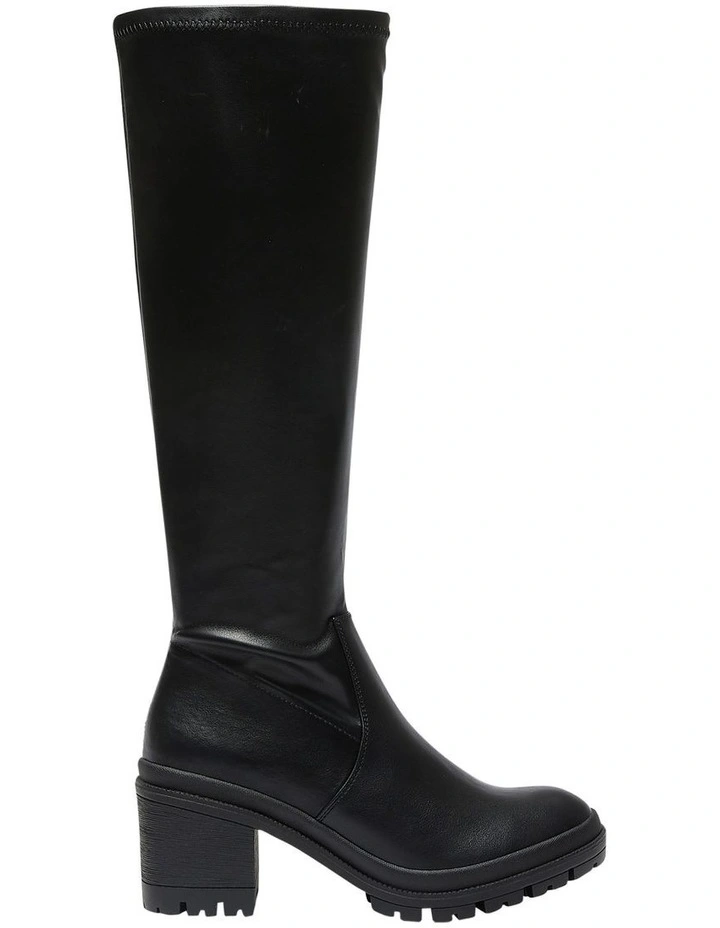 Kabbala Boots in Black Stretch
