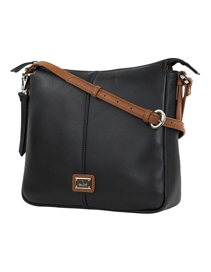 Bristol Leather Crossbody in Black