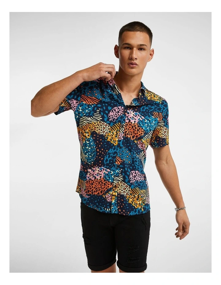 Patch Animal Shirt in Multi