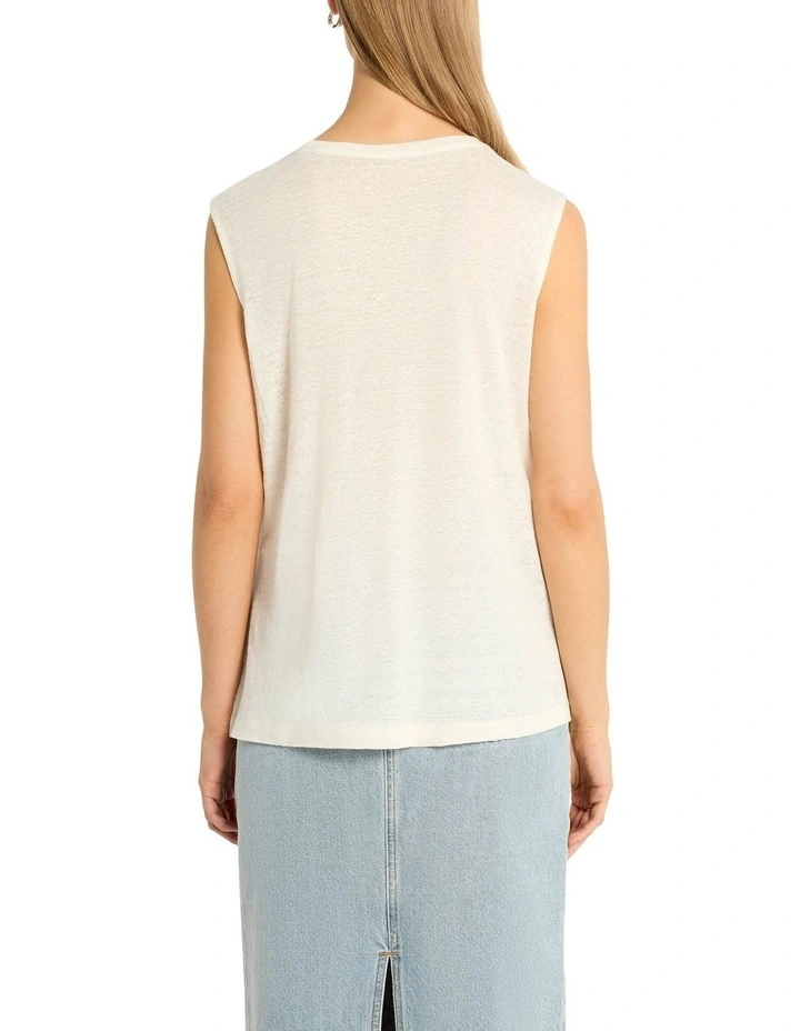 Luna Moon Tank in White