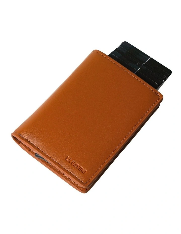 Stanley Minimalist Coin Pocket Vegan Leather Wallet in Tan