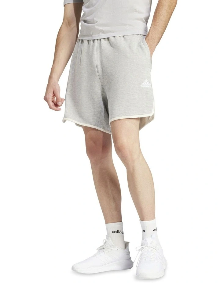 Lounge French Terry Colored Shorts in Grey Two Melange