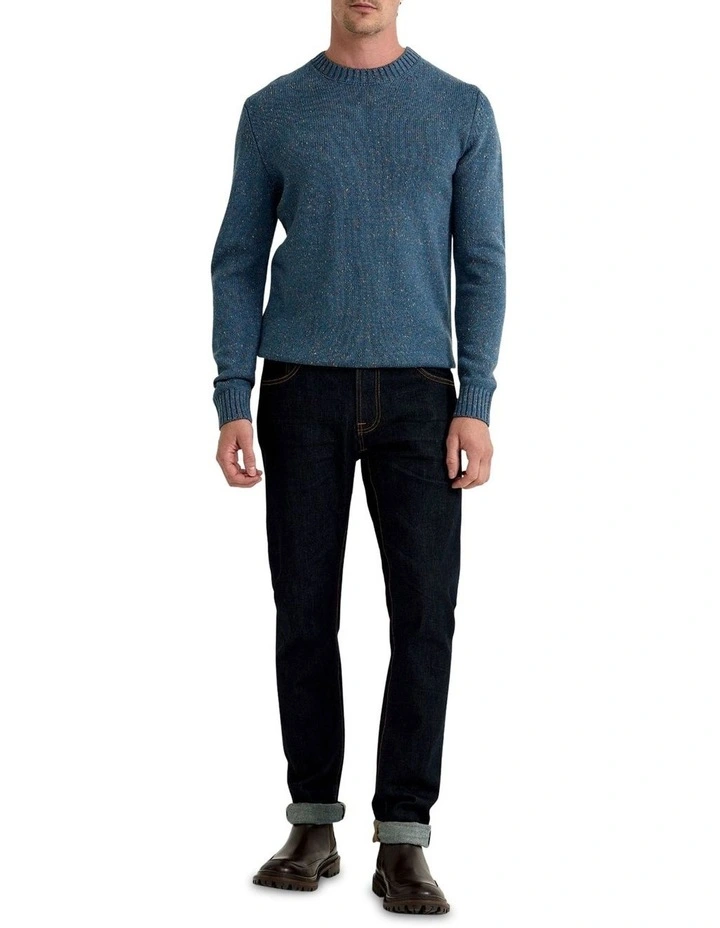 Bently Donegal Crew Neck Knit Top in Blue