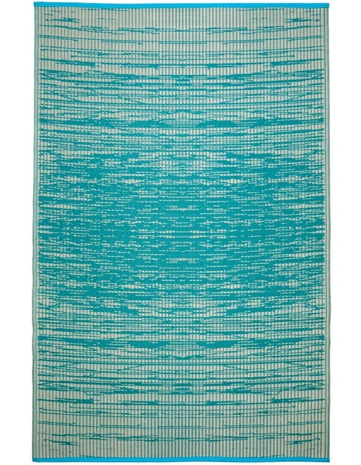 120x179cm Brooklyn Teal Recycled Plastic Outdoor Rug and Mat