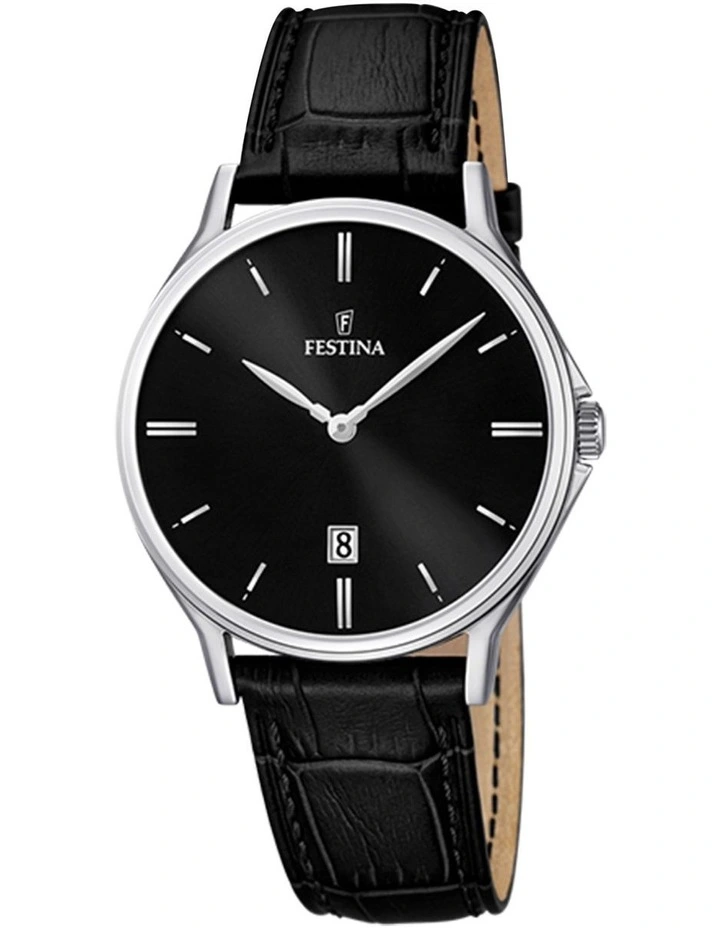 Classic Stainless Steel Watch in Blue