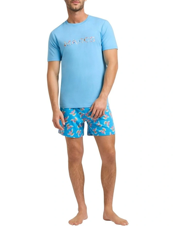 Hello, Good-fly Pyjama Short Set in Pool Multi