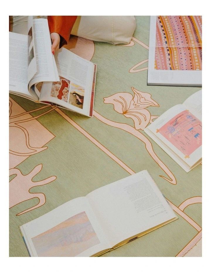 Ethics Washable Chenille Area Rug in Peach