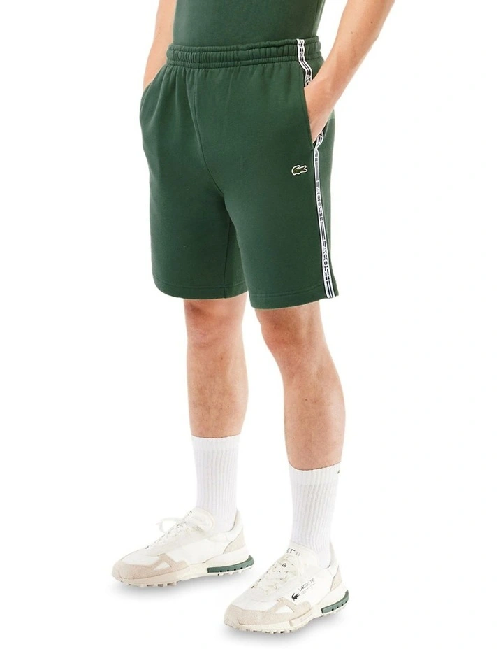 Logo Tape Brushed Fleece Short in Sequoia
