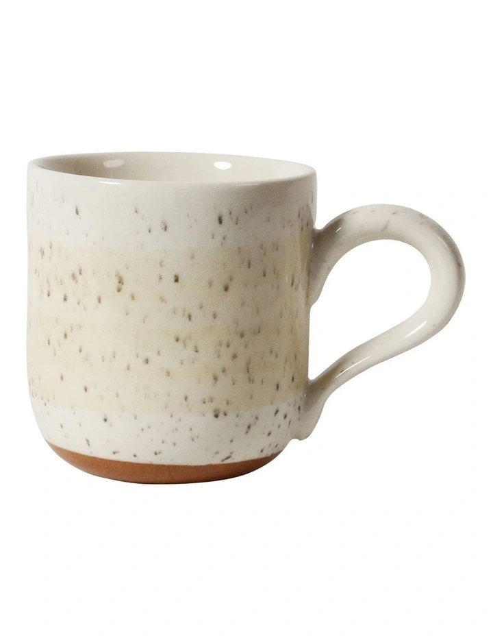 Solace Mediterranean Clay Mug With Reactive Glaze 350ml in White