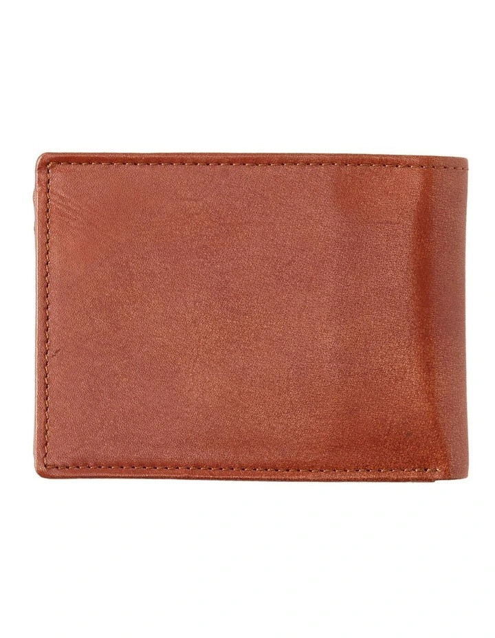 Mac Tri-Fold Leather Wallet in Natural