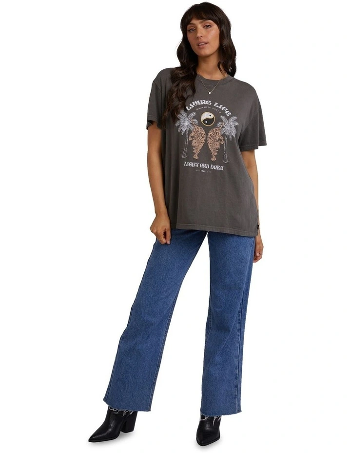Living Life Standard Tee in Charcoal