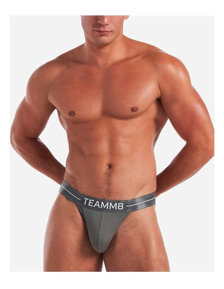 Icon Thong in Gunmetal