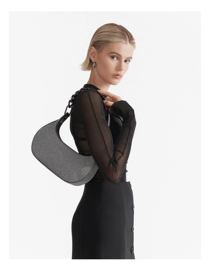 Metropolis Shoulder Bag in Silver
