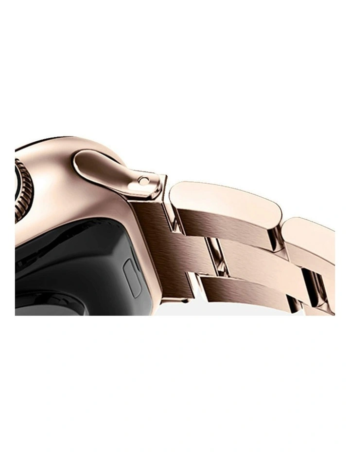 The Sydney Stainless Steel Link Bracelet Band in Rose Gold