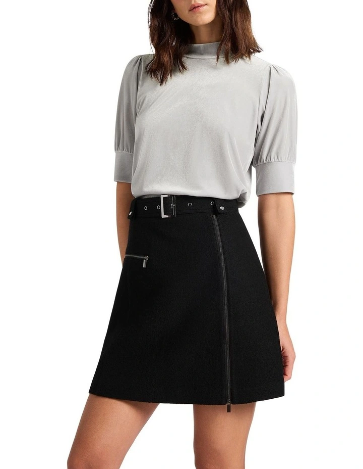 Vanessa Velvet Top in Silver