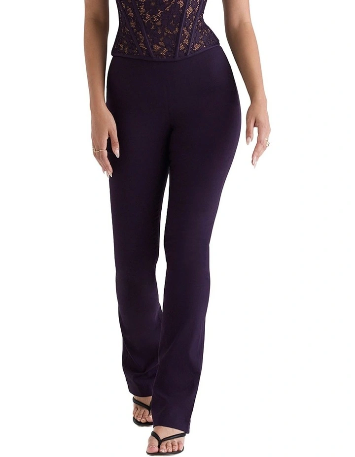 Laurel High Waisted Trousers in Purple