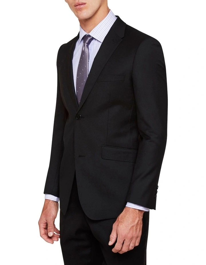 Hopkins Wool Suit Jacket Black