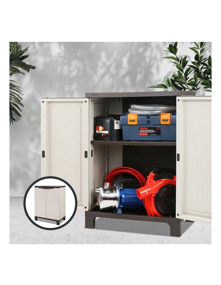 Lockable Storage Cabinet 92cm in Beige