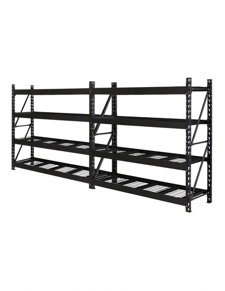 Garage Shelving 4x2m in Black