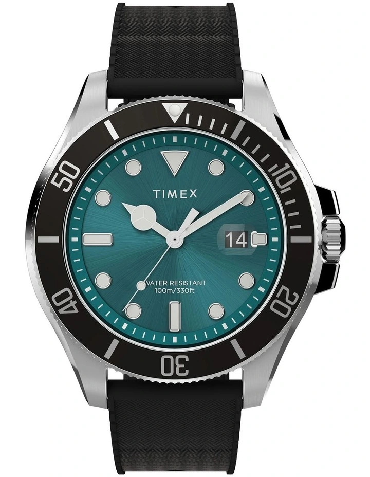 Harborside Coast Silicone Watch in Black