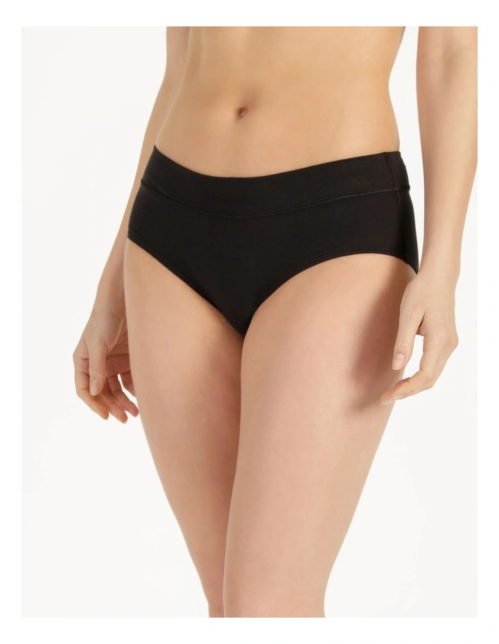 Organic Cotton Boyleg Brief in Black